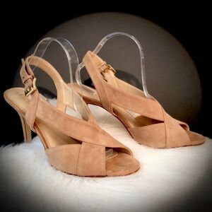 MICHAEL Michael Kors ‘Becky’ Suede Stiletto Dress Sandals